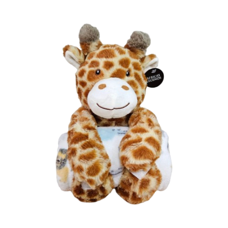 Giraffe-Fluffy Blanket Toy-Patterned